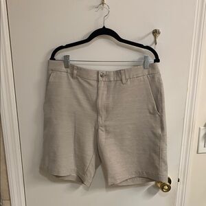 Callaway Tan Flat Front Golf Shorts Lightweight Casual in Sz 34